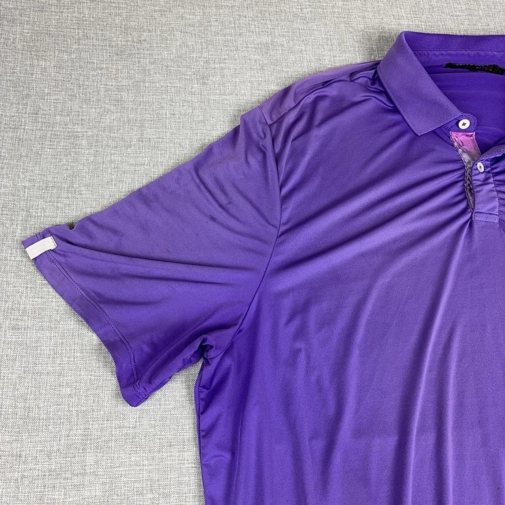 RLX Ralph Lauren Polo Shirt Mens XL Purple Seminole Golf Short Sleeve Logo